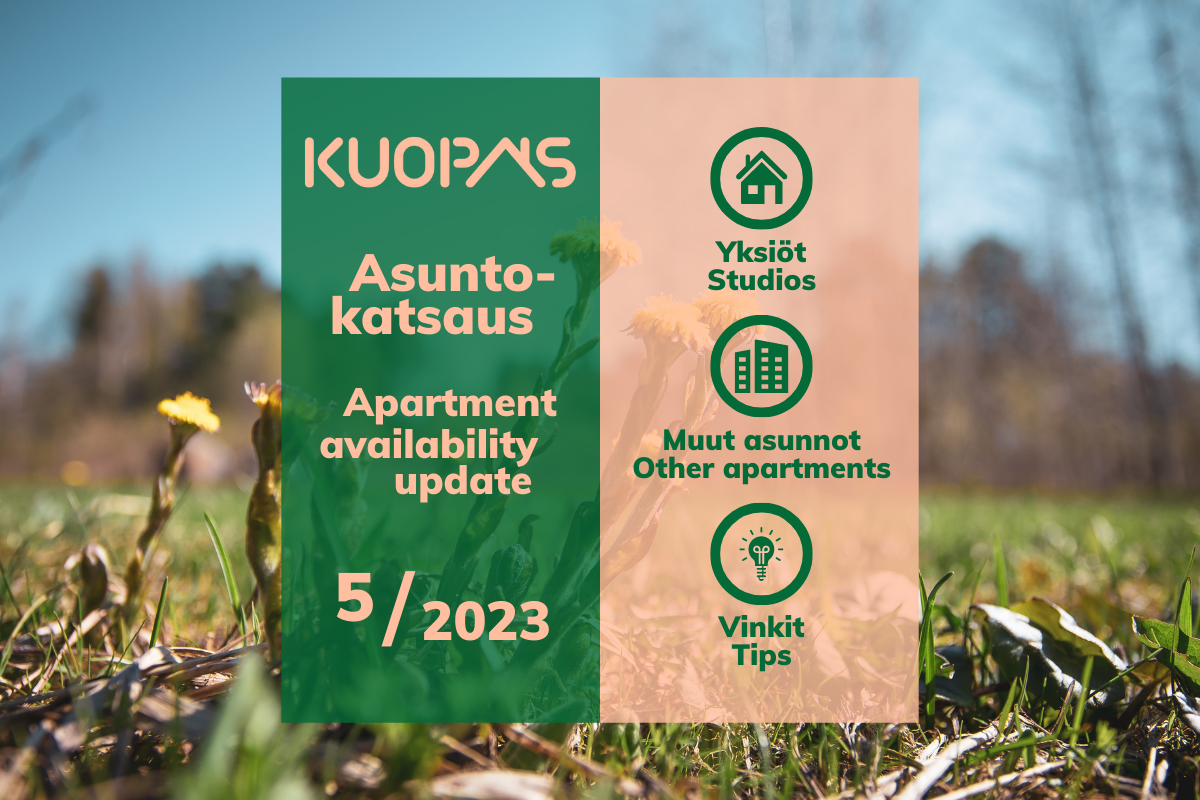 Asuntokatsaus 5/2023 Apartment availability update 5/2023