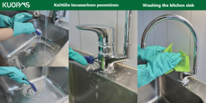Kuopas Muuttosiivous Move-out cleaning Keittiön lavuaarin peseminen / Washing the kitchen sink