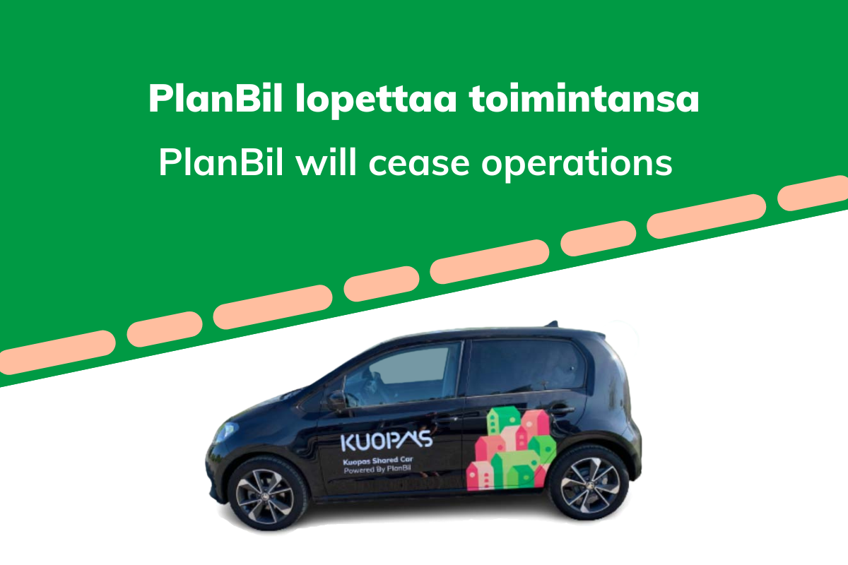 PlanBil lopettaa toimintansa. PlanBil will cease operations.